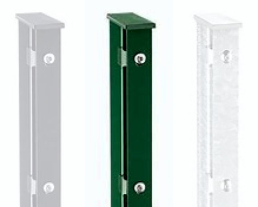 Pfosten mit Vierkantscheibe, RAL 6005, grün