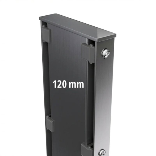 Steinmauerpfosten 120 mm, anthrazit