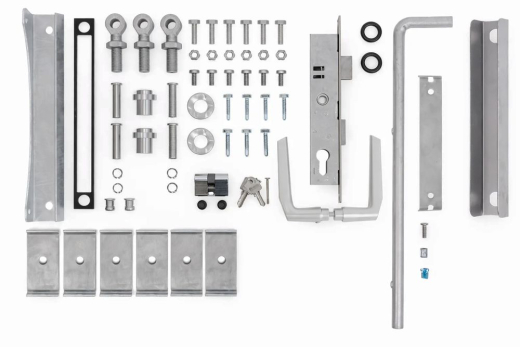 Kombi-Tor 2-Flügel, anthrazit, 2000 mm