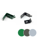 Winkel für Zaunanschluss 48 x 43 x 28 mm im Set gepackt
