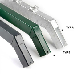 Stacheldrahthalter 60 x 40 mm, 45° abgewinkelt, Länge 490 mm