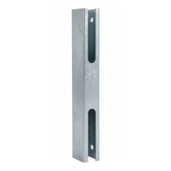 Rohrverbindungsstück 55 x 35mm, verzinkt, mit 2 Schlitzen, 5806/E/60x40/2S