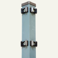 Eckpfosten mit Vierkantscheibe, anthrazit