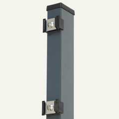 Pfosten (FP) anthrazit, Vierkantscheibe, Kunststoffkappe